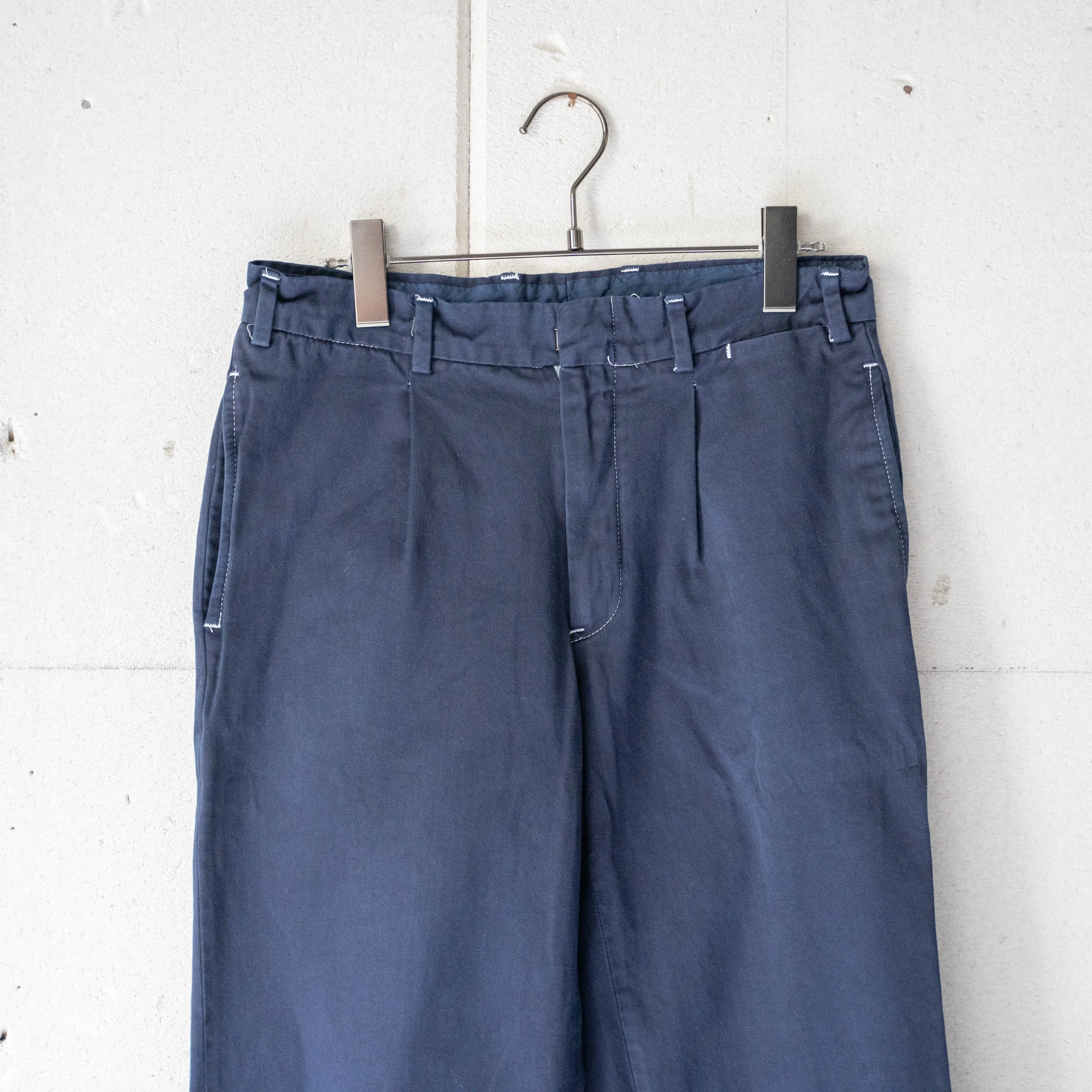 1990-00s Italian military over dyed navy color chino pants