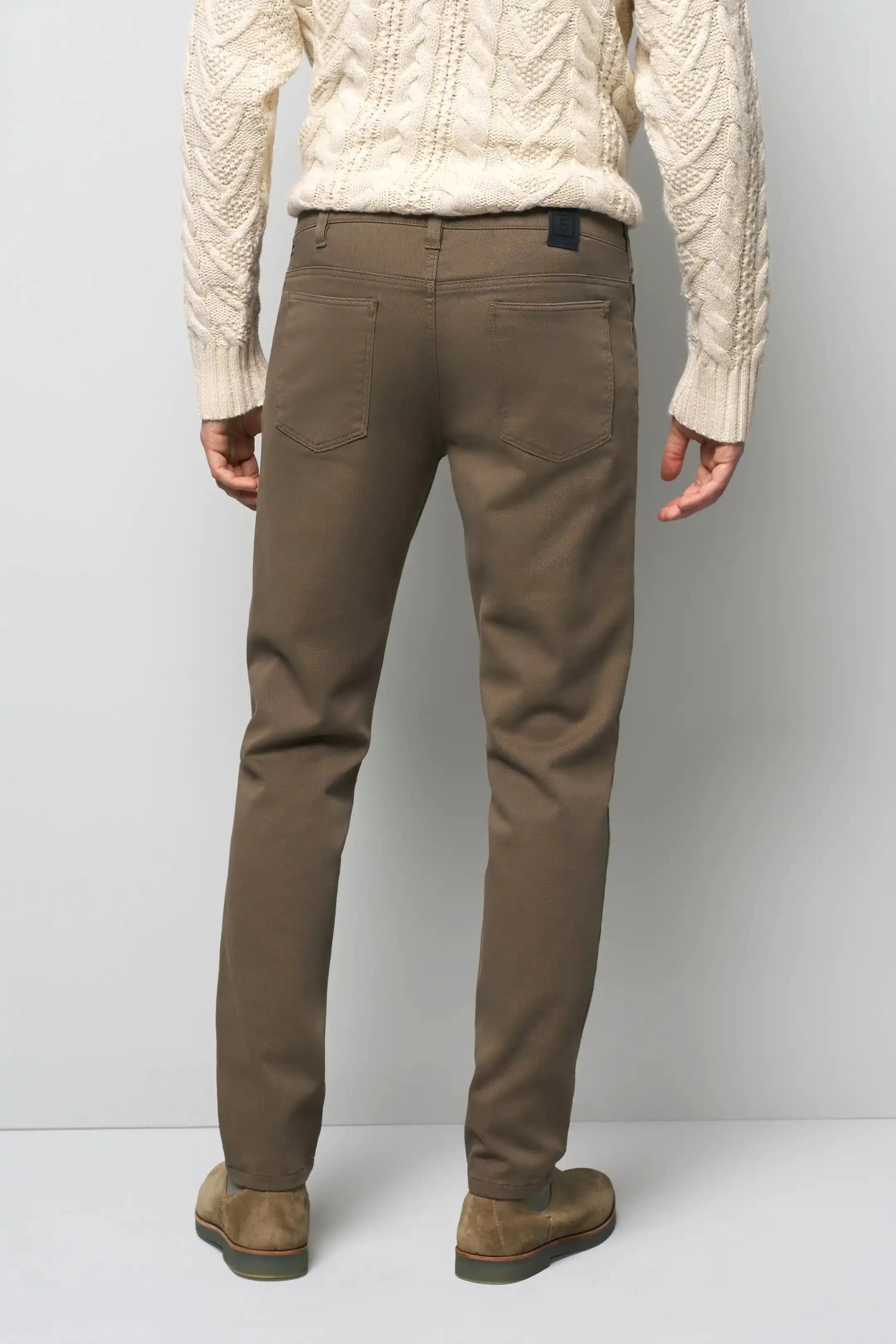 30% OFF - MEYER M5 Jeans - 6188 Cotton Twill Chinos - Stone