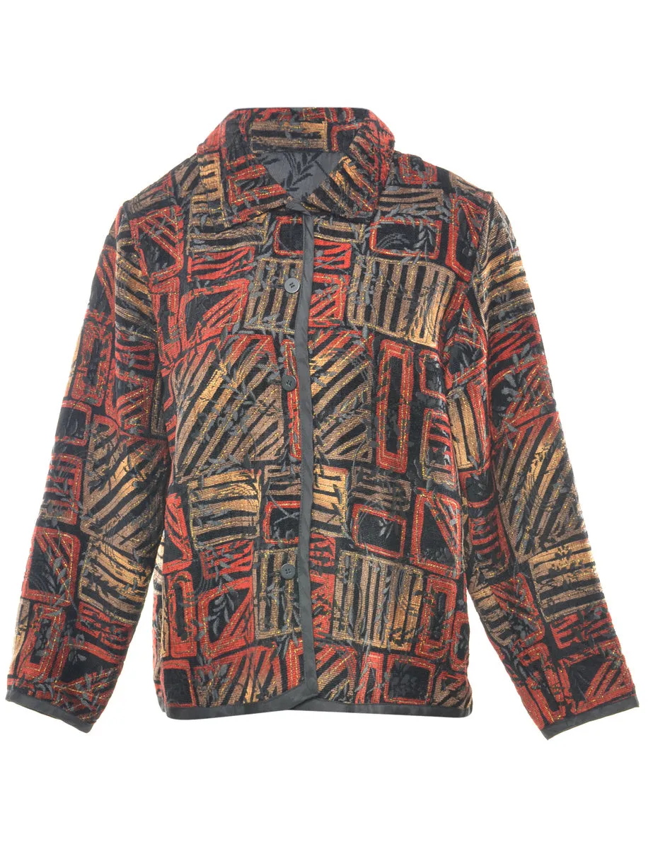 Abstract Multi-Colour Tapestry Jacket - L