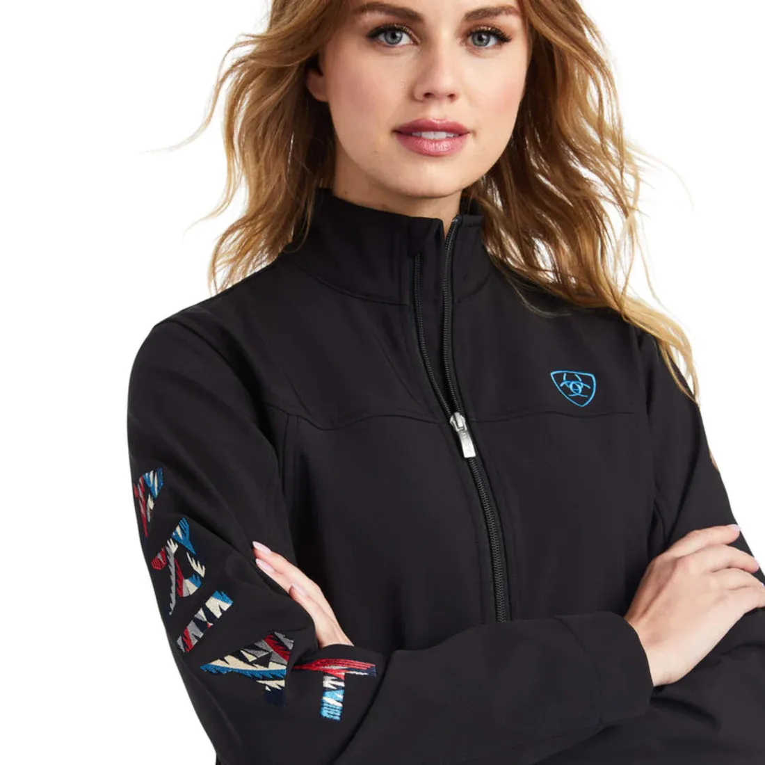 Ariat Women's Chimayo Black Aztec Softshell Jacket