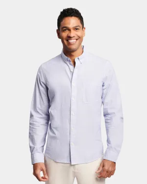 Brooksfield - Textured Casual Long Sleeve Shirt Blue