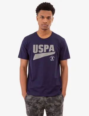 CONTRAST HEATHER USPA GRAPHIC T-SHIRT