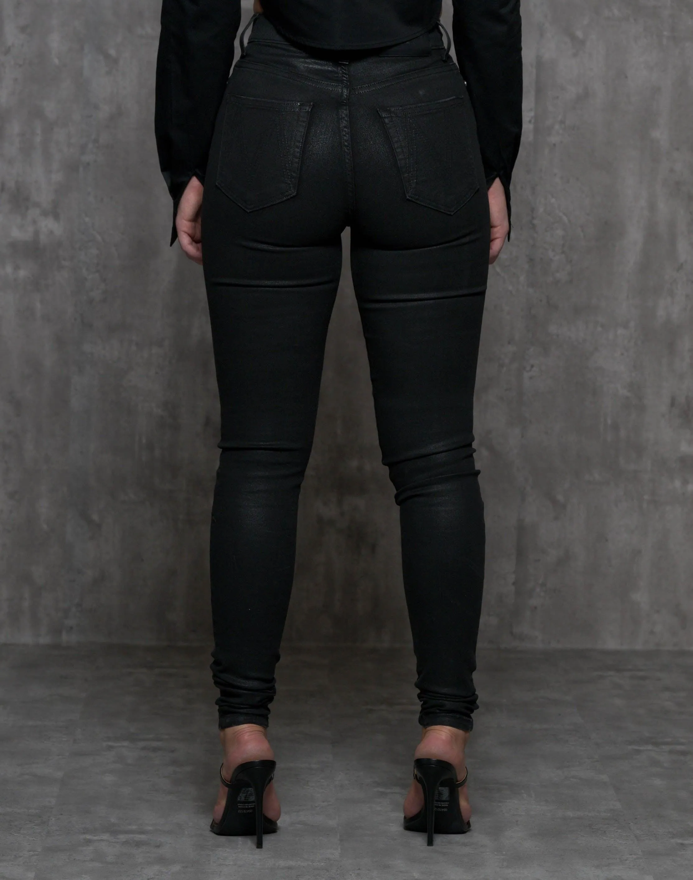 Heather Waxed Denim Jeans