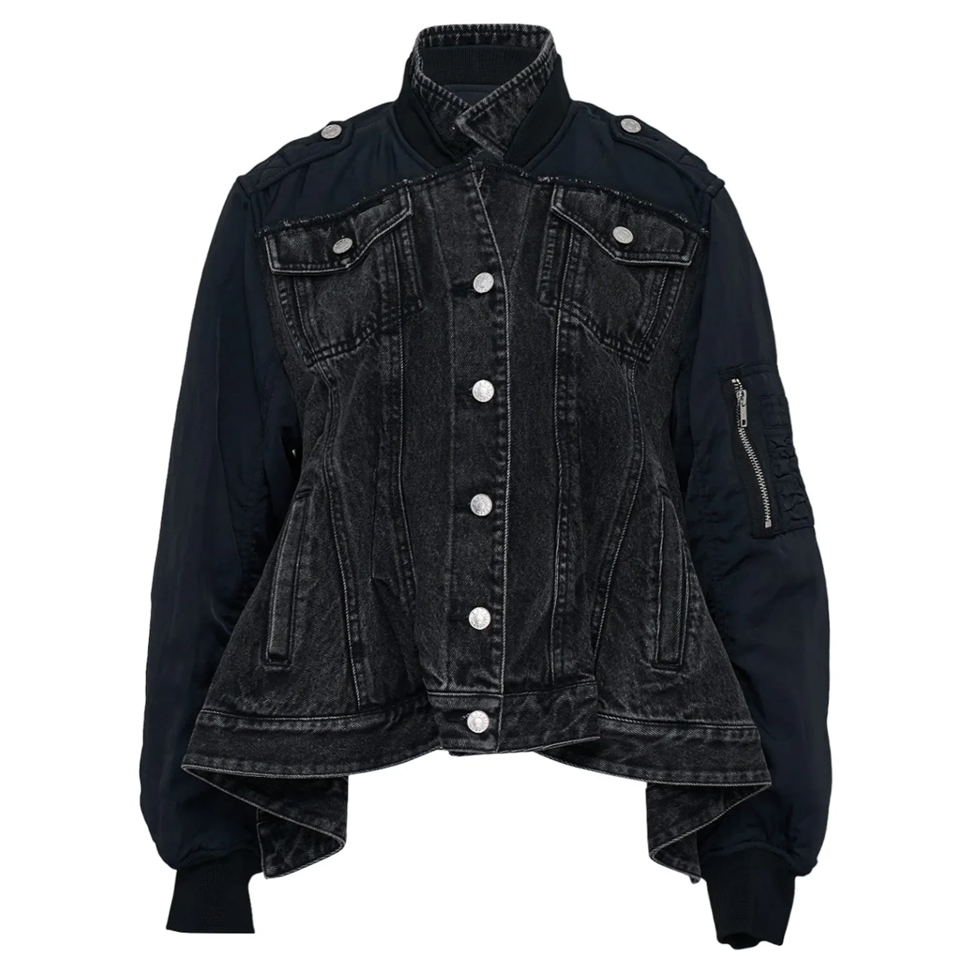 Hybrid Denim Flight Jacket