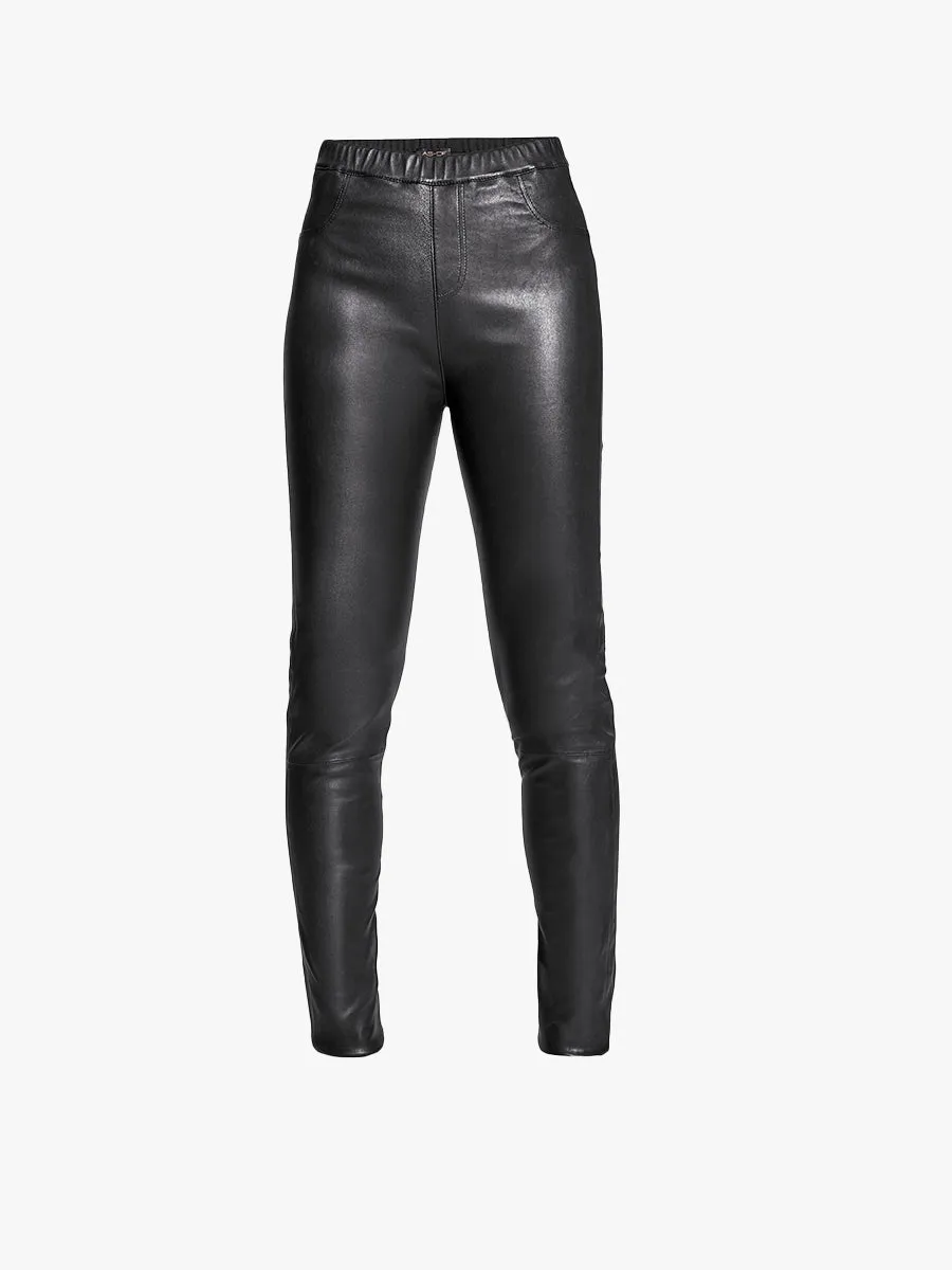 KIKI STRETCH LEATHER LEGGINGS