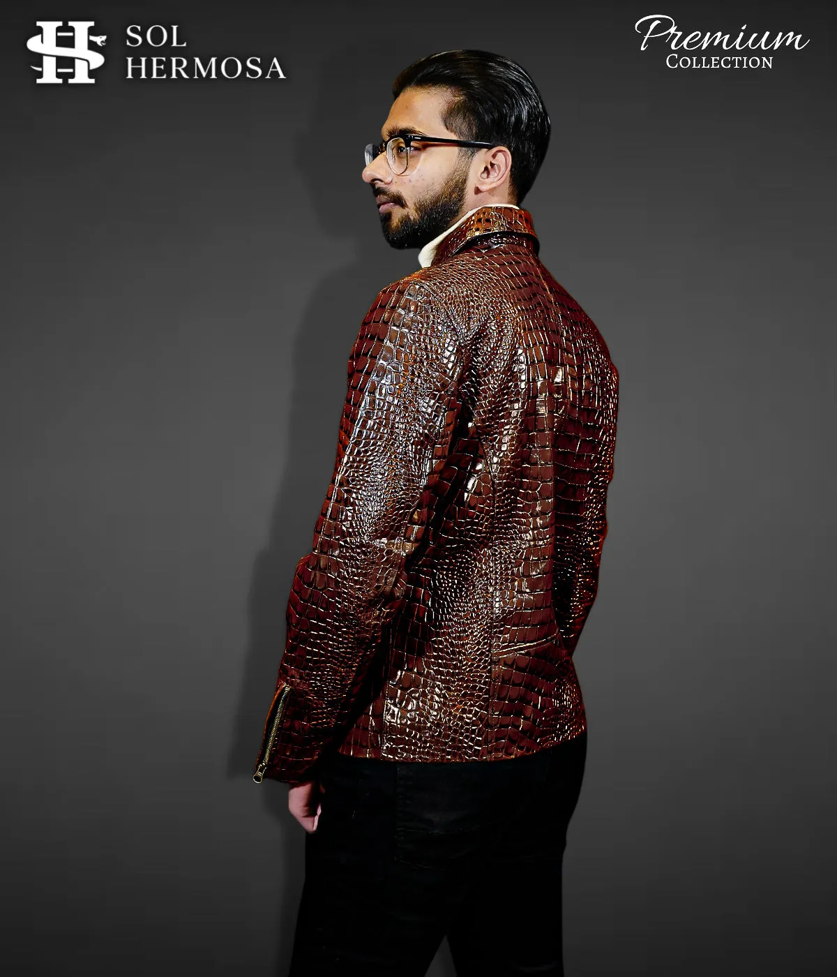 Leather Bomber Jacket For Men - Hades