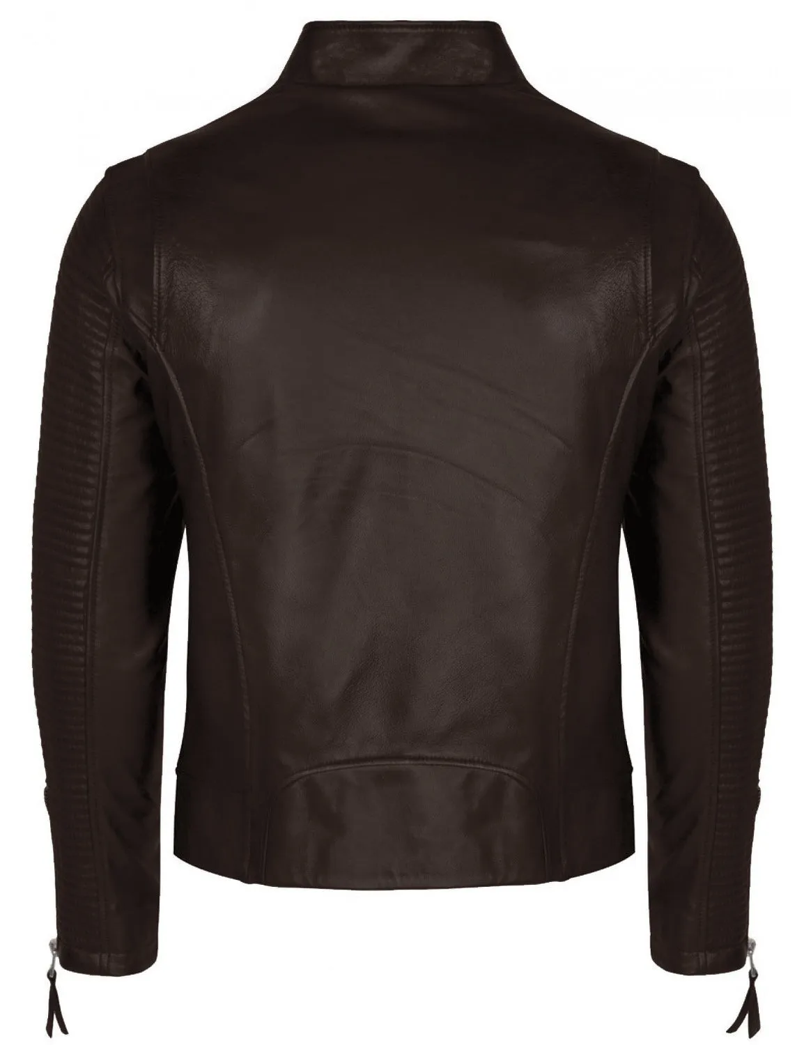 Leather Jackets Hub Mens Genuine Lambskin Leather Jacket (Black, Fencing Jacket) - 1501118