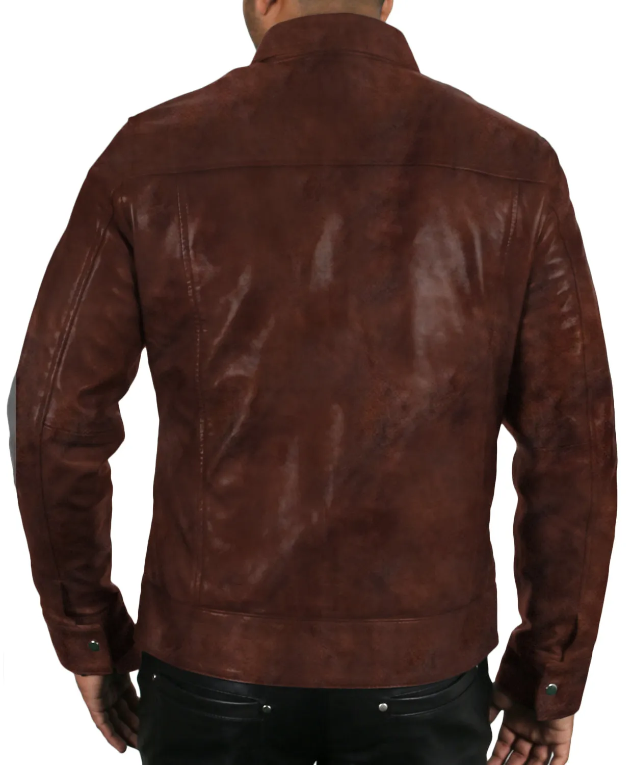 Leather Jackets Hub Mens Genuine Lambskin Leather Jacket (Black, Officer Jacket) - 1501132