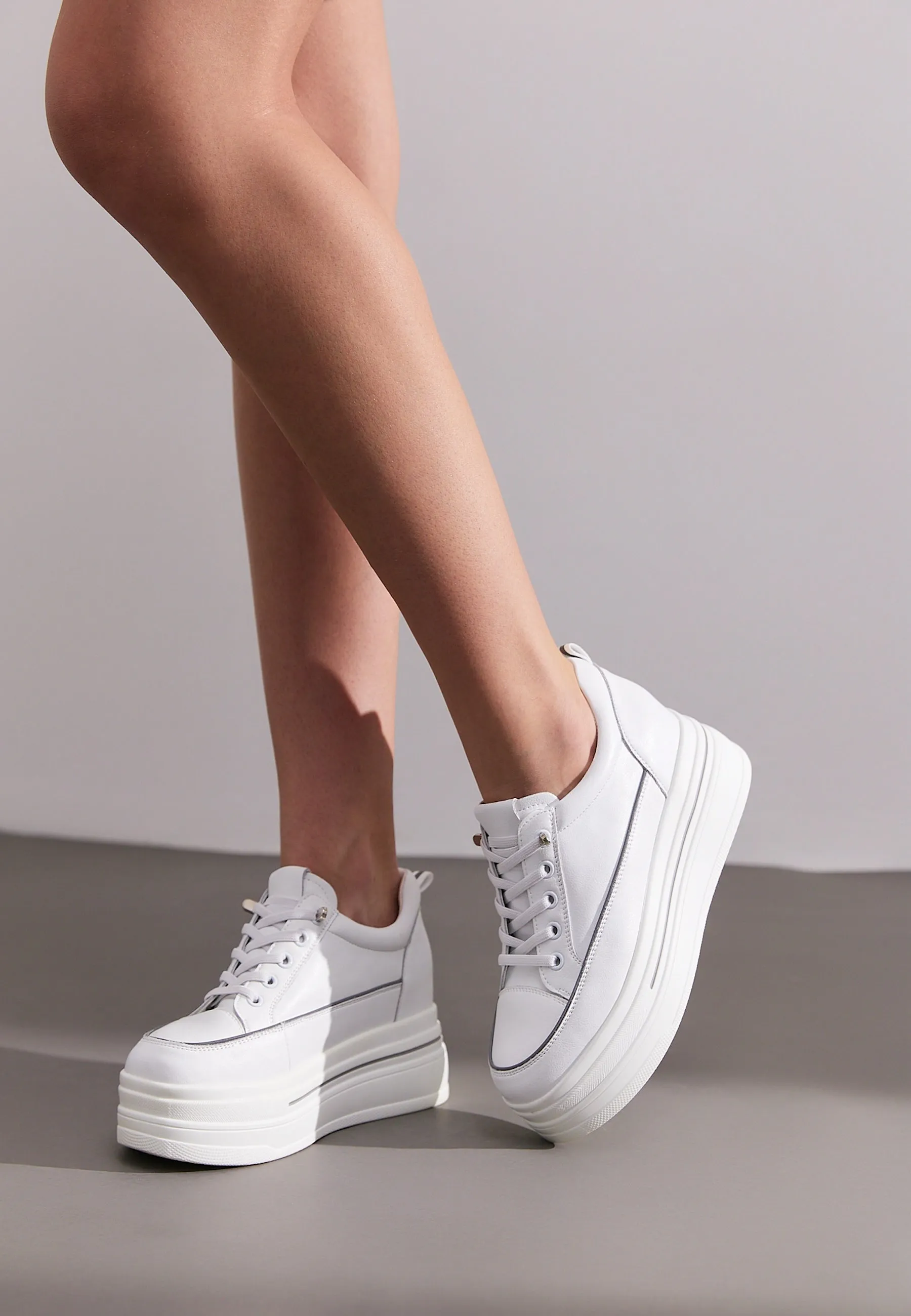 Leather Platform Sneakers