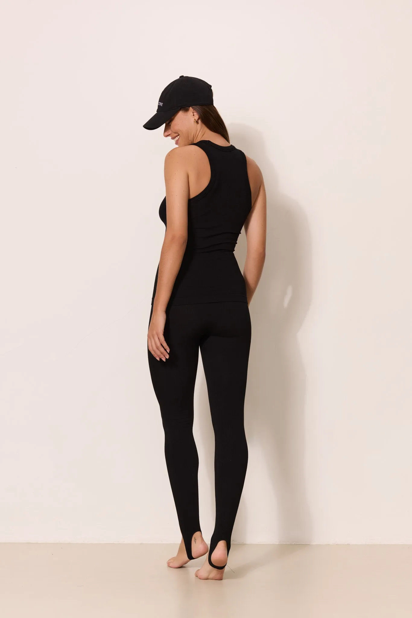 MAIA MicroModal soft rib highwaisted legging - Black