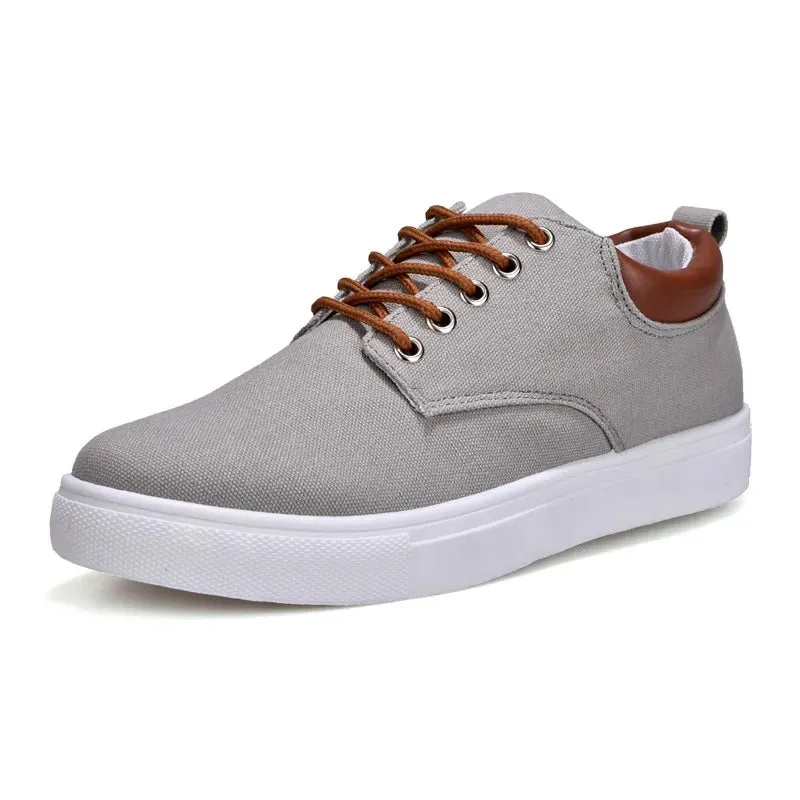 Men's Fashion Summer Spring Canvas Casual Shoes Lace Up Comfort Flat Sneakers Shoes | R009