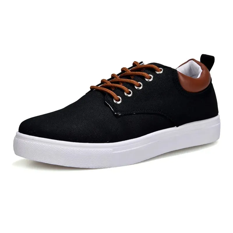 Men's Fashion Summer Spring Canvas Casual Shoes Lace Up Comfort Flat Sneakers Shoes | R009