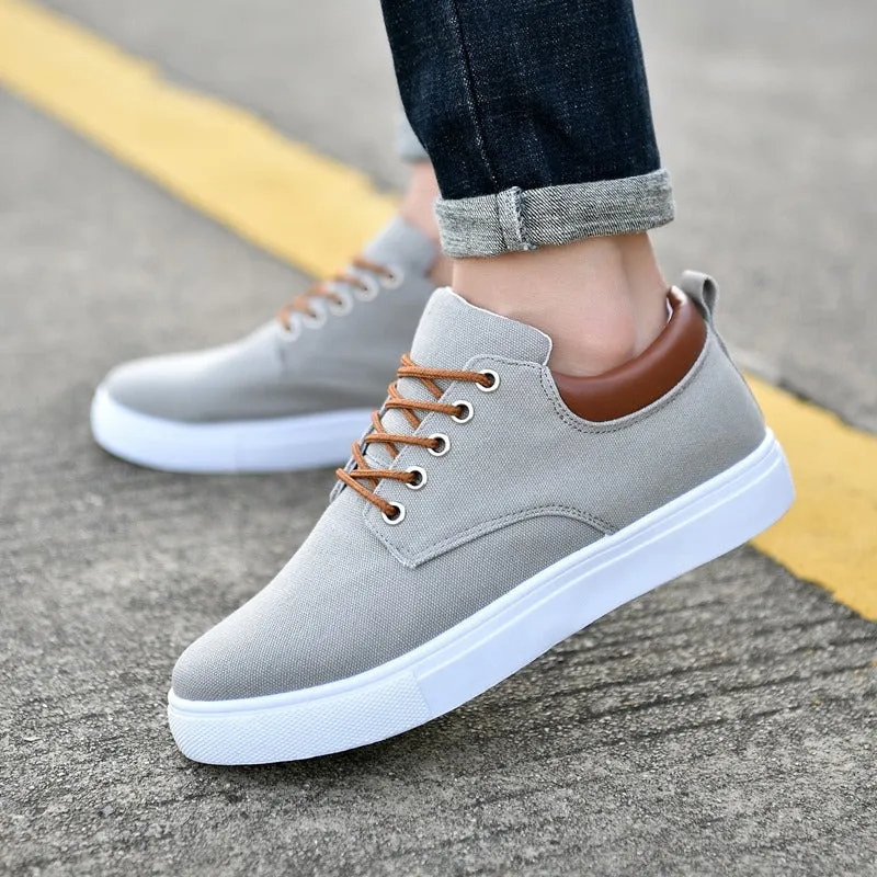 Men's Fashion Summer Spring Canvas Casual Shoes Lace Up Comfort Flat Sneakers Shoes | R009