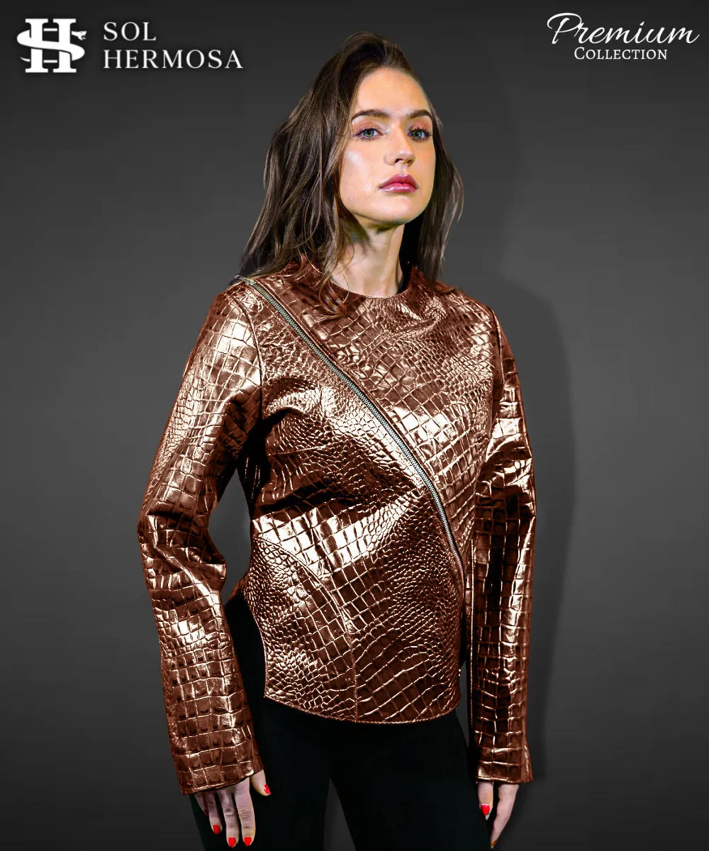 Modern Leather Jacket For Women- Hera