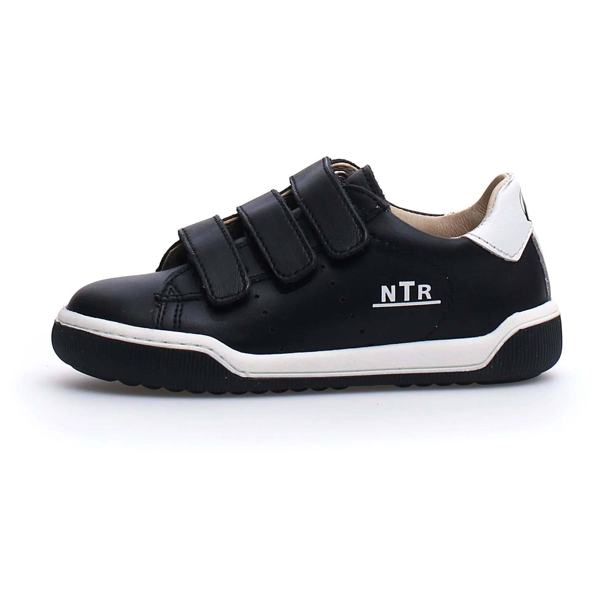 Naturino Boy's and Girl's Cliff Sneaker Shoes - Black/White