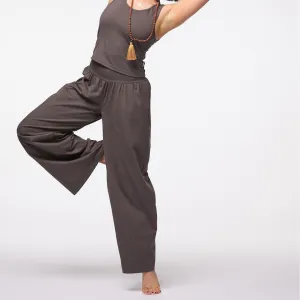 Palazzo Wide Leg Pants | Brown