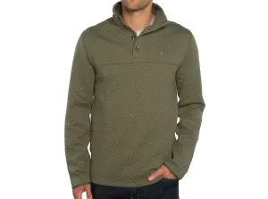 Quilted Pullover  - Heather Army