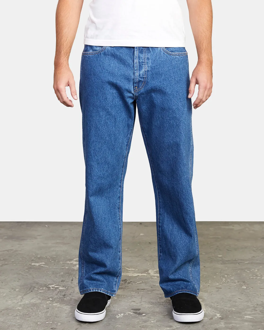 RVCA Americana Relaxed Fit Denim - Blue Collar