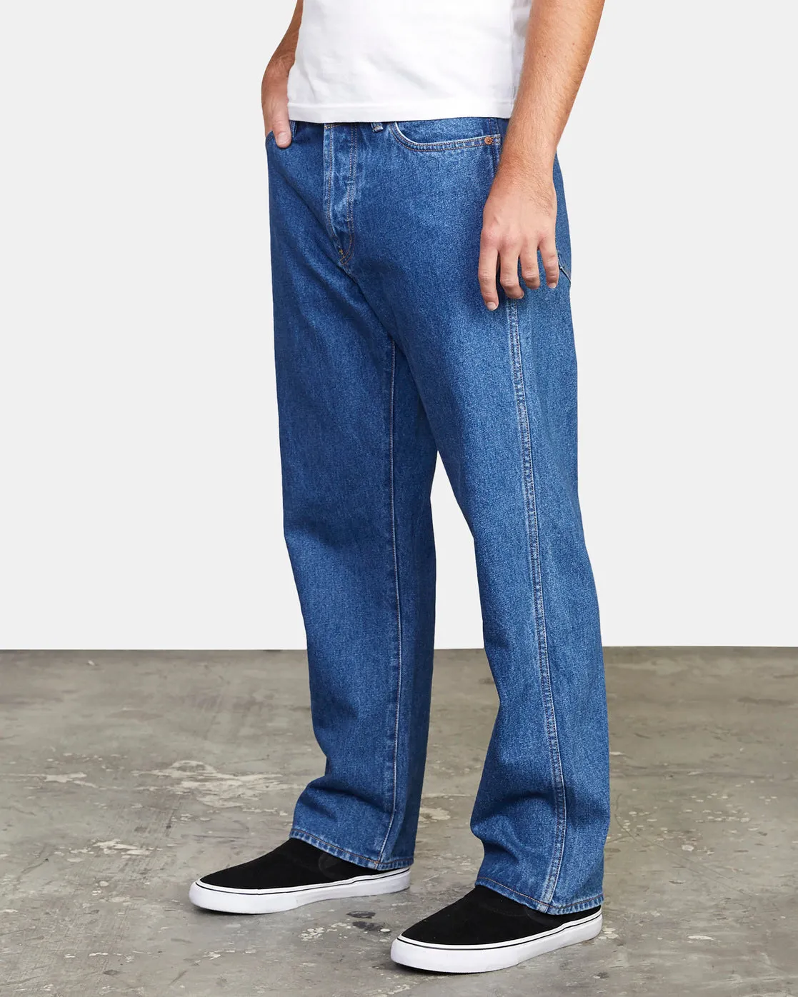 RVCA Americana Relaxed Fit Denim - Blue Collar