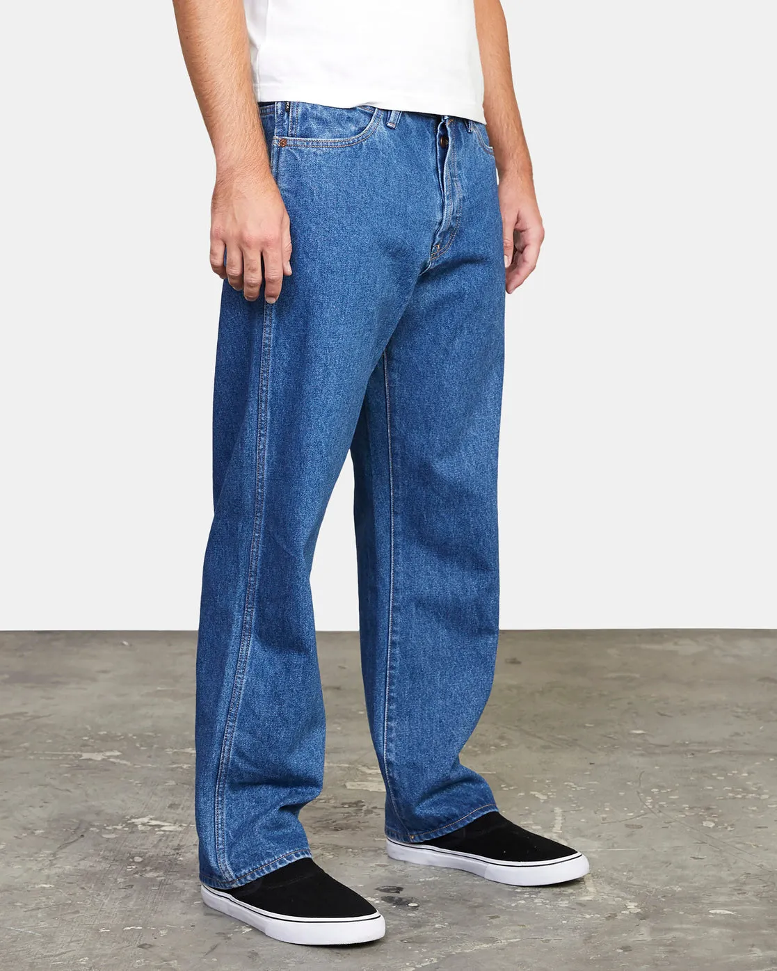 RVCA Americana Relaxed Fit Denim - Blue Collar