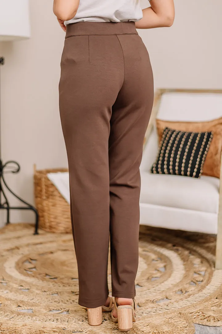 They Come & Go Straight Dress Pants | Brown