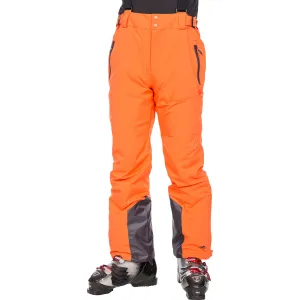 Trevor Mens Lightly Padded Slim Fit Ski Trousers in Orange