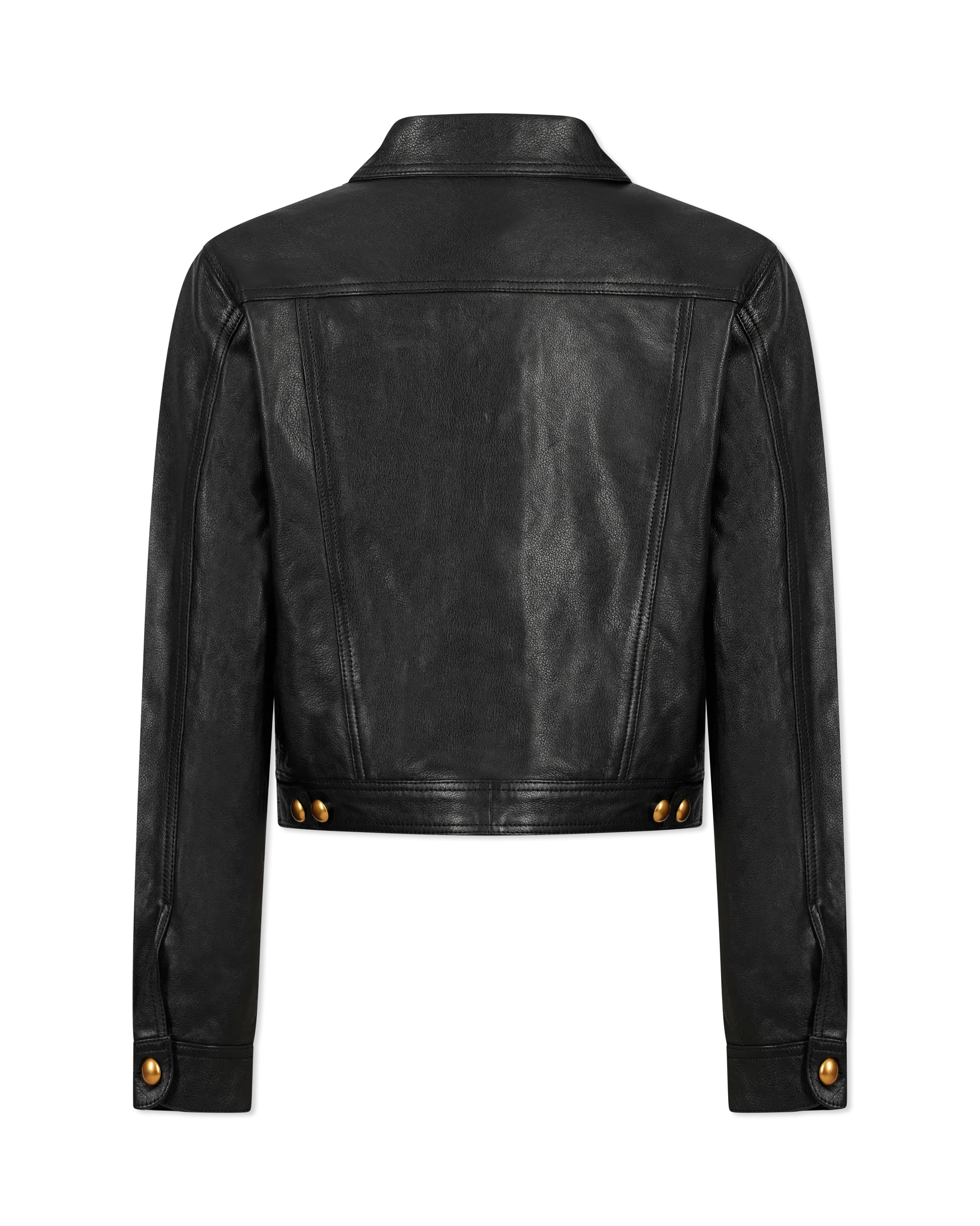 Vika Cropped Leather Jacket